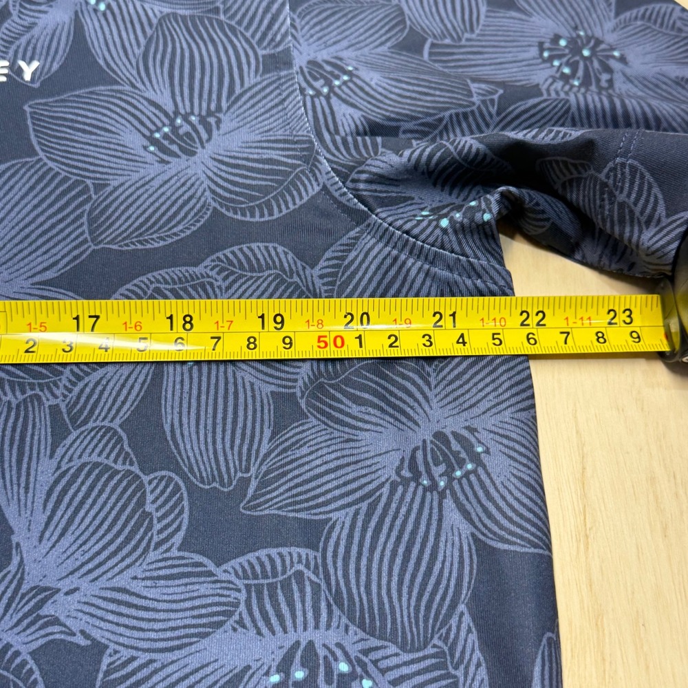 NEW Mens Hurley Golf Polo Aloha Blue Floral Shirt Quick Dry UPF 50+ Size Medium - Picture 7 of 9
